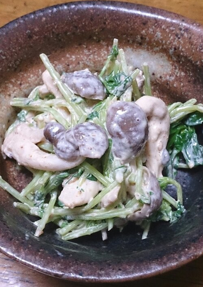 豆苗のわさびマヨネーズ和え-レシピのメイン写真