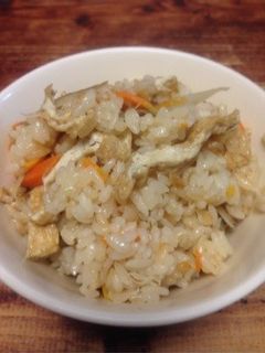 圧力鍋・揚げとこぼうの炊き込みご飯-レシピのメイン写真