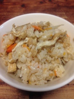 圧力鍋・揚げとこぼうの炊き込みご飯-レシピのメイン写真