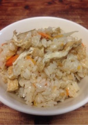 圧力鍋・揚げとこぼうの炊き込みご飯-レシピのメイン写真