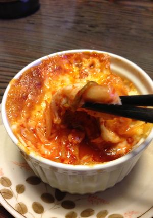 簡単おつまみ！壷焼きキムチーズ-レシピのメイン写真