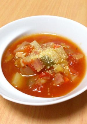 野菜たっぷり＊うちのミネストローネ＊-レシピのメイン写真