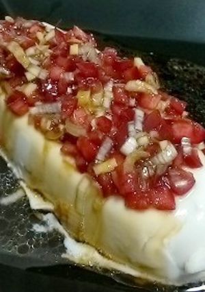 混ぜるだけ簡単☆赤ピーマン豆腐-レシピのメイン写真
