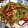 玉ねぎいり、優しい味のゴーヤチャンプルー
