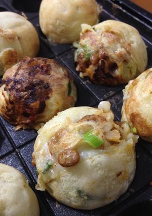 納豆キムチ餅タコ焼き-レシピのメイン写真