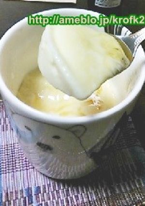 材料２つ、味なし簡単レンジプリン♪-レシピのメイン写真