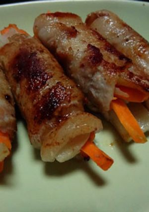 くるくる簡単シャキっと肉巻きレンコン-レシピのメイン写真