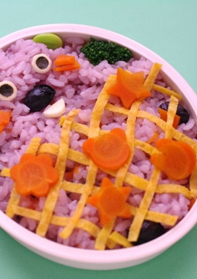 黒豆のちらしずしでクマ弁当☆岡山の黒大豆-レシピのメイン写真
