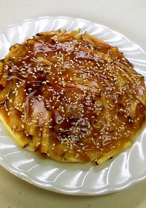 さつま芋とリンゴのデザートお好み焼き-レシピのメイン写真