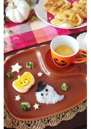 離乳食後期〜☆ハロウィンかぼちゃサンド-レシピのメイン写真
