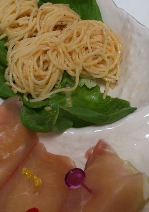 余ったパスタで☆おつまみ明太子パスタ-レシピのメイン写真