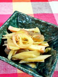 ごぼうと蒟蒻・蒲鉾のあっさり酢の物♪-レシピのメイン写真