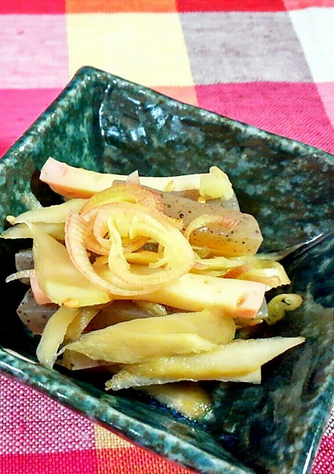 ごぼうと蒟蒻・蒲鉾のあっさり酢の物♪-レシピのメイン写真