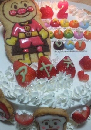 アンパンマン誕生日ケーキ①-レシピのメイン写真