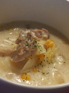 白菜と鶏肉のミルクスープ-レシピのメイン写真