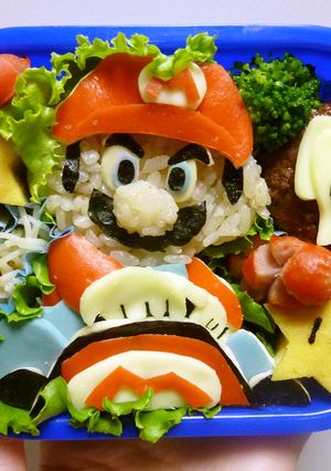 キャラ弁 マリオカート マリオ独走レース-レシピのメイン写真