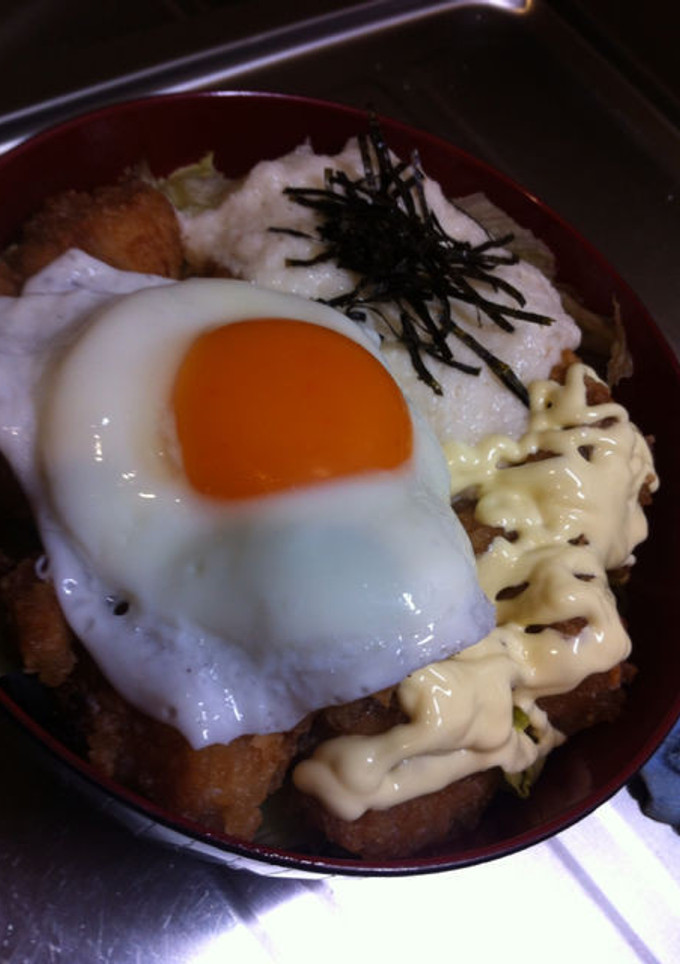唐揚げとろろの卵どん-レシピのメイン写真