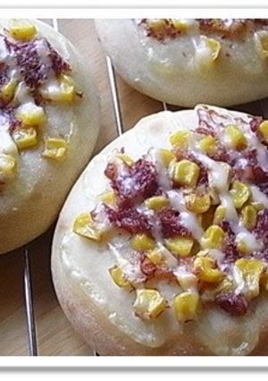 ダブルコーンマヨパン＆お好み焼風味パン-レシピのメイン写真