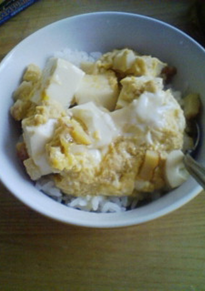 ちくわと豆腐の卵とじ丼-レシピのメイン写真