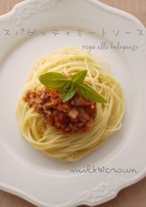 手造りミートソースのスパゲティ-レシピのメイン写真