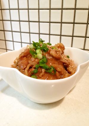 簡単5分☆おつまみやお弁当『豚こま味噌』-レシピのメイン写真