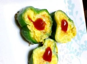 一度に緑黄赤☆簡単たまごピーマン花-レシピのメイン写真