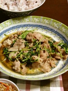 豚肉と豆苗炒め-レシピのメイン写真