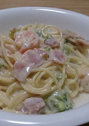 海老とブロッコリーのクリームパスタ-レシピのメイン写真