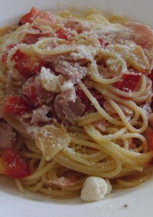 トマトと生ハムのパスタ-レシピのメイン写真