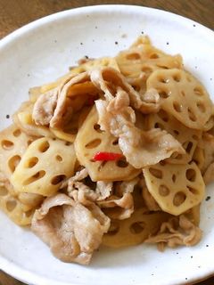 れんこんと豚肉のきんぴら♪主菜にも♪-レシピのメイン写真