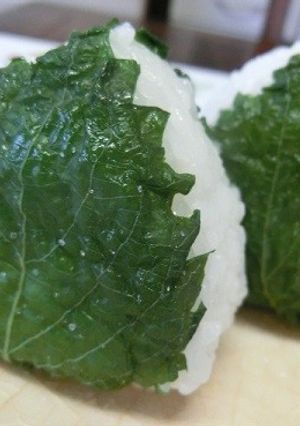 青シソ塩漬け＆シソの葉おにぎり-レシピのメイン写真