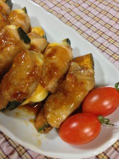 かぼちゃとチーズの肉巻き!-レシピのメイン写真