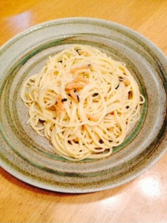 簡単!お茶漬け海苔で明太子パスタ-レシピのメイン写真