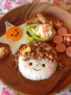 納豆で*デコおにぎり-レシピのメイン写真