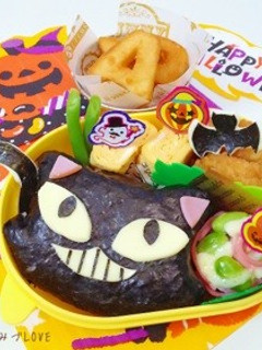 キャラ弁☆ハロウィン黒猫-レシピのメイン写真