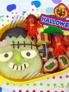 キャラ弁☆ハロウィンフランケンシュタイン-レシピのメイン写真