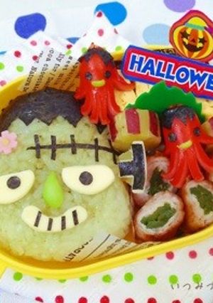 キャラ弁☆ハロウィンフランケンシュタイン-レシピのメイン写真