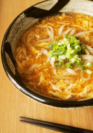 お店顔負け！生姜香るかきたまとろみうどん-レシピのメイン写真