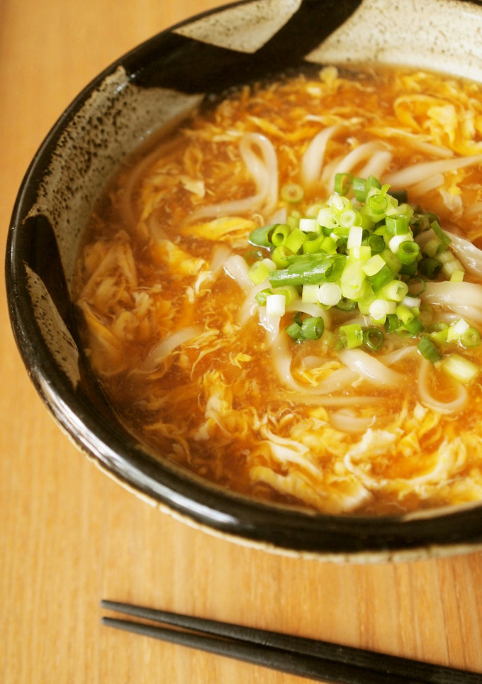 お店顔負け！生姜香るかきたまとろみうどん-レシピのメイン写真