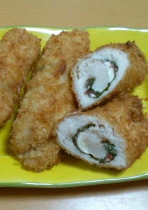 ささみのしそ梅肉チーズ巻きフライ-レシピのメイン写真