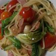 プチトマトを使ったパスタ