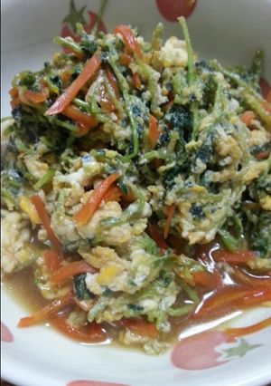 田舎者の豆苗卵-レシピのメイン写真