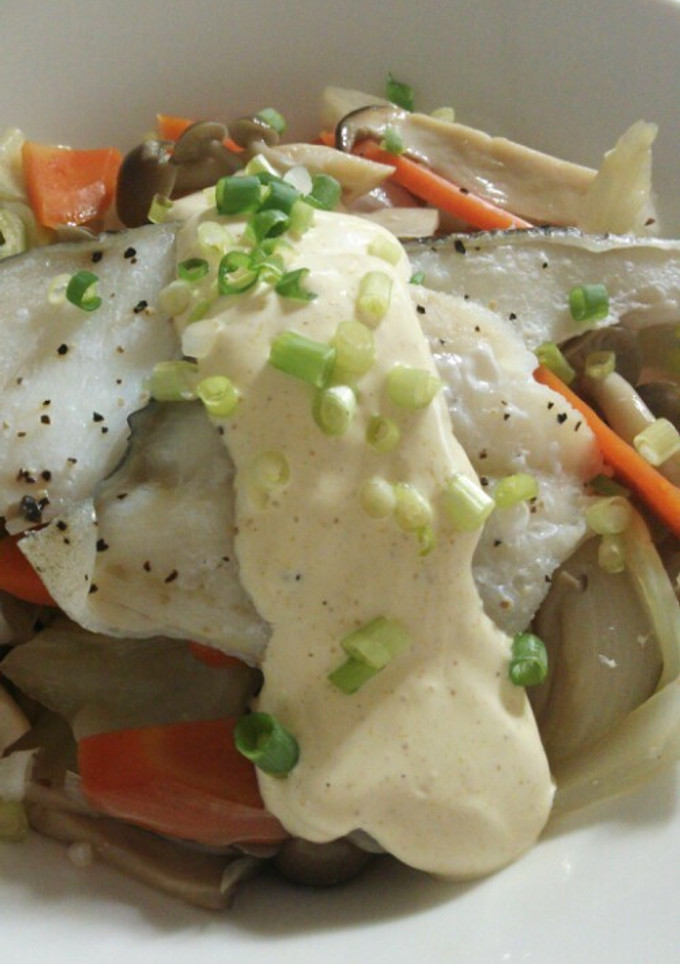 ★たらの蒸し焼き～カレーマヨソース～★-レシピのメイン写真