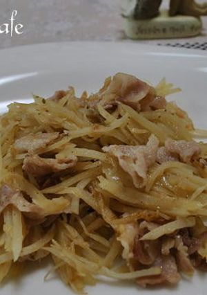 じゃがいもと豚バラ肉炒め-レシピのメイン写真
