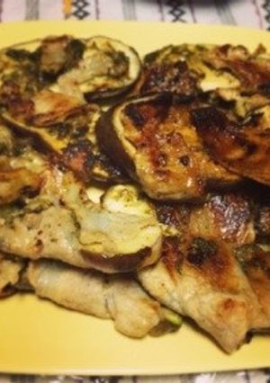 茄子の豚肉巻きジェノベーゼ-レシピのメイン写真