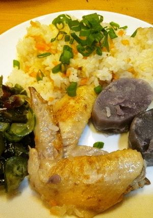 ワンプレート　鶏の手羽の炊き込みご飯-レシピのメイン写真