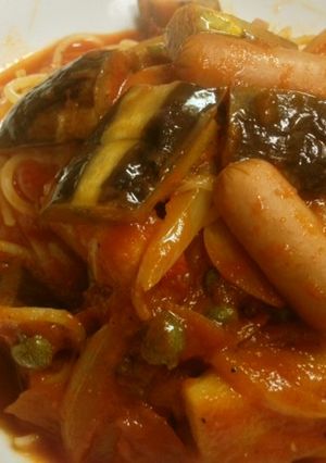 つゆだく♪ナスとウィンナーのスパゲティ-レシピのメイン写真