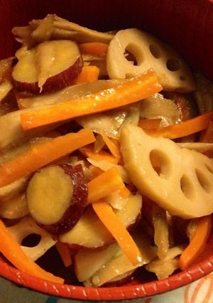 レンジで作るたっぷり根菜のきんぴら-レシピのメイン写真