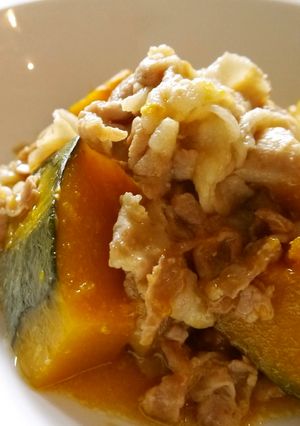 かぼちゃと豚バラの甘辛煮-レシピのメイン写真