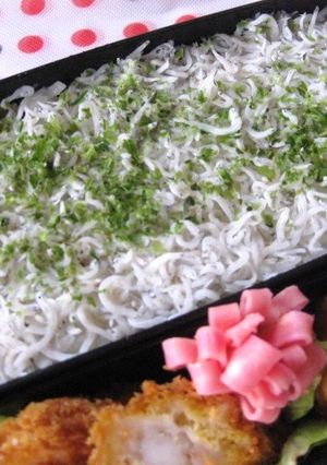 【弁当飯】しらすご飯に青のり-レシピのメイン写真